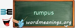 WordMeaning blackboard for rumpus